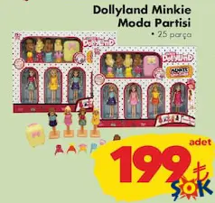 GOKİDY OYUNCAK DOLLYLAND MİNKİE MODA PARTİSİ 25 PARÇA